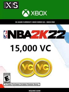 美國職業籃球2022 NBA 2K22 15000 VC幣 XBOX LIVE 兌換碼/充值卡 全球