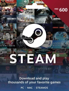 Steam 礼物卡 600 港币 HKD Cd-key/钱包充值码 香港