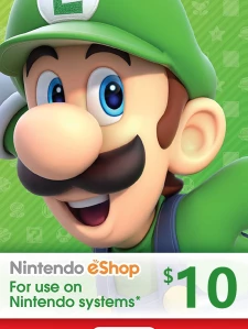 任天堂Nintendo eShop 禮品卡 10 USD 預付卡/預付序號 美國