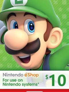 任天堂Nintendo eShop 禮品卡 10 USD 預付卡/預付序號 美國