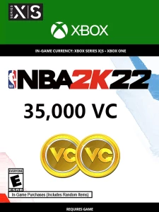 美國職業籃球2022 NBA 2K22 35000 VC幣 XBOX LIVE 兌換碼/充值卡 全球