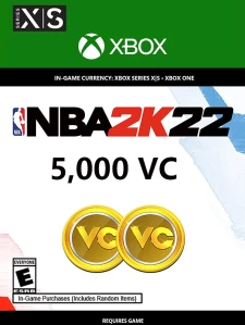 美國職業籃球2022 NBA 2K22 5000 VC幣 XBOX LIVE 兌換碼/充值卡 全球