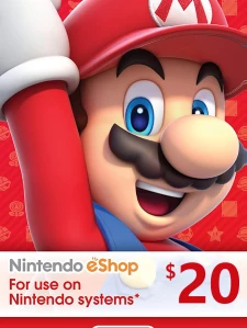 任天堂Nintendo eShop 禮品卡 20 USD 預付卡/預付序號 美國