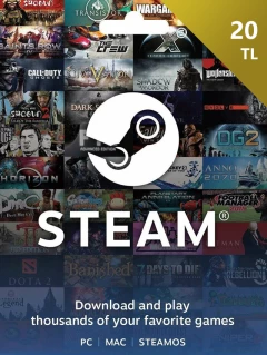 Steam 數位禮物卡 20 土耳其里拉 TL/TRY Cd-key/錢包儲值碼 土耳其