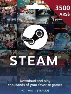 Steam 礼物卡 3500 比索 ARS Cd-key/钱包充值码 阿根廷