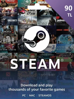 Steam 數位禮物卡 90 土耳其里拉 TL/TRY Cd-key/錢包儲值碼 土耳其