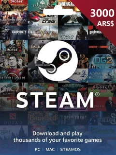 Steam 礼物卡 3000 比索 ARS Cd-key/钱包充值码 阿根廷