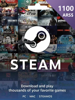 Steam 礼物卡 1100 比索 ARS Cd-key/钱包充值码 阿根廷