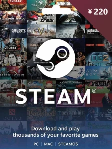Steam Wallet Gift Card 220 CNY Steam Key China